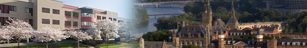 collage photo of Georgetown University and National Rehabilitation Hospital