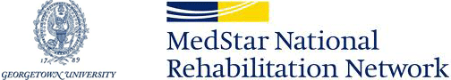 logos for Georgetown University and MedStar National Rehabilitation Network